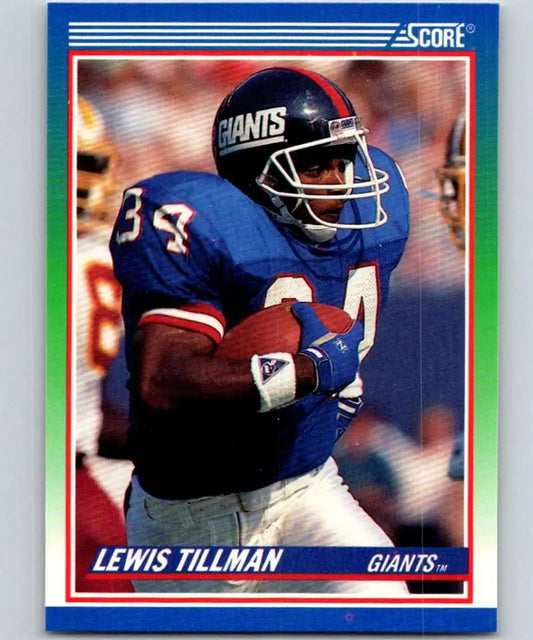 1990 Score #334 Lewis Tillman NM-MT New York Giants Football Card