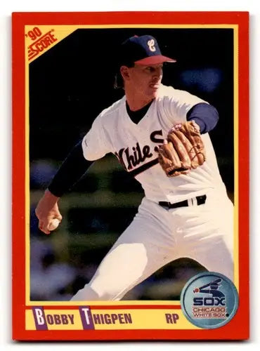 1990 Score #335 Bobby Thigpen Chicago White Sox Baseball Cards EX/NM ID:58549 - Baseball Card Single