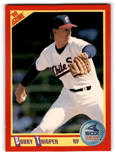Original gloss Bobby Thigpen baseball card featuring White Sox ID 70033