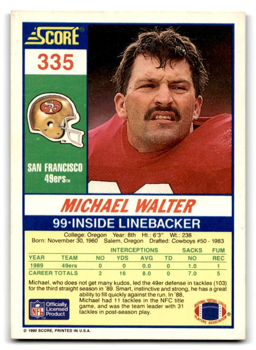 1990 Score #335 Michael Walter - Football Card Single