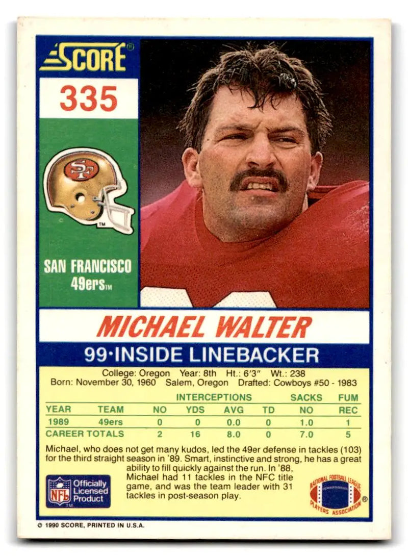 1990 Score #335 Michael Walter - Football Card Single