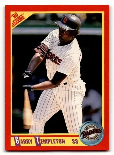 Garry Templeton baseball card from 1990 Score with original gloss, part of Simply Sandoval collection