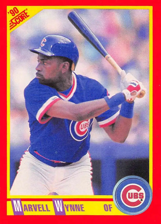 1990 Score #337 Marvell Wynne EX Excellent Chicago Cubs Baseball Card
