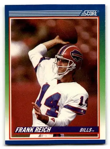Original gloss Frank Reich Buffalo Bills football card from 1990 Score #340