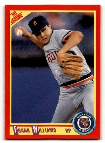 Original gloss Frank Williams baseball card from 1990 Score series featuring Simply Sandoval