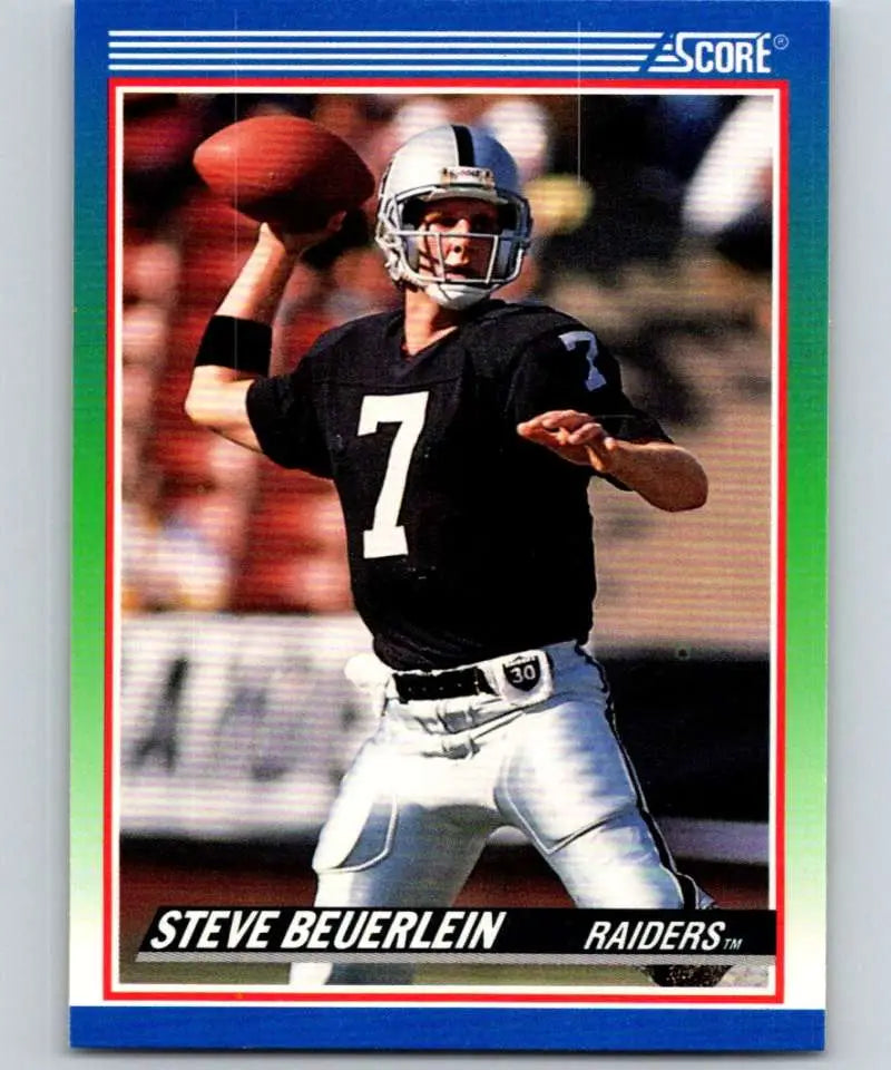 1990 Score #342 Steve Beuerlein NM-MT Los Angeles Raiders Football Card - Football Card Single