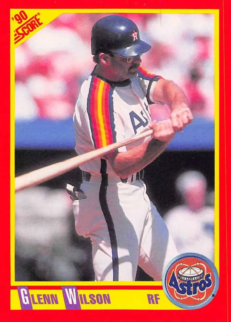 1990 Score #346 Glenn Wilson EX Excellent Houston Astros Baseball Card - Baseball Card Single