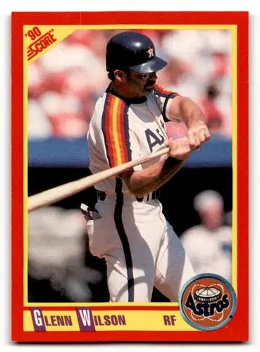Original gloss of Glenn Wilson baseball card from 1990 Score #346 featuring Simply Sandoval