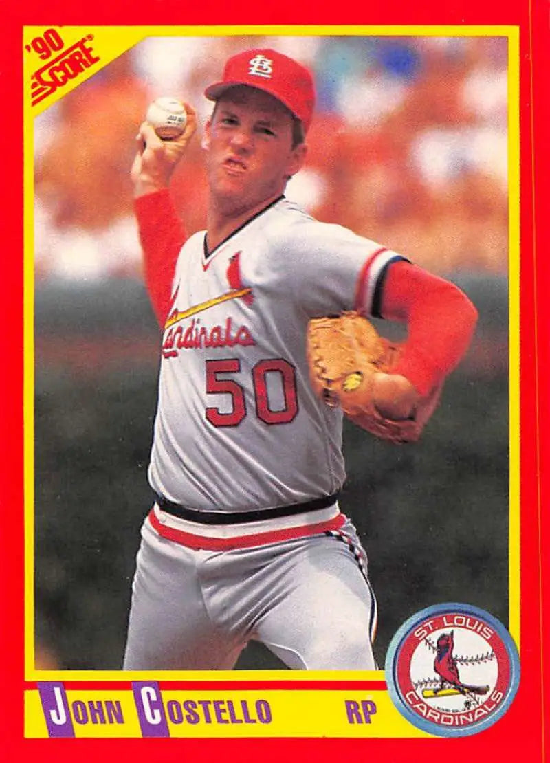 1990 Score #347 John Costello EX Excellent St. Louis Cardinals Baseball Card - Baseball Card Single