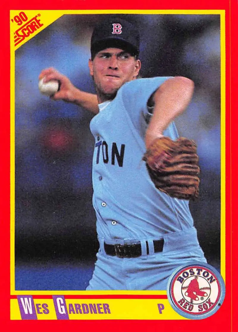 1990 Score #348 Wes Gardner EX Excellent Boston Red Sox Baseball Card - Baseball Card Single