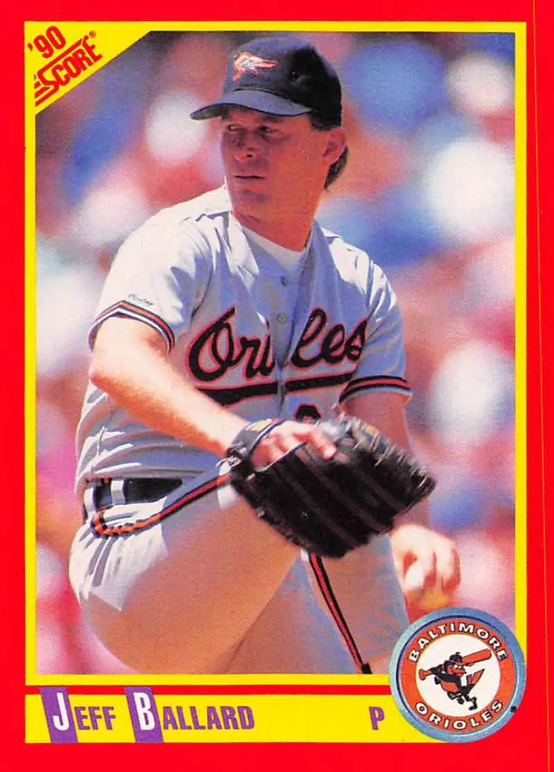 1990 Score #349 Jeff Ballard EX Excellent Baltimore Orioles Baseball Card - Baseball Card Single