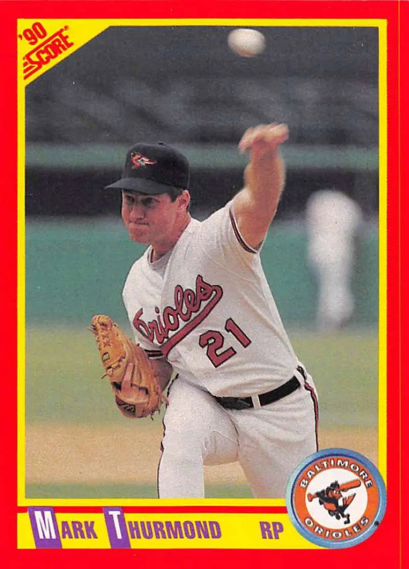 1990 Score #350 Mark Thurmond EX Excellent Baltimore Orioles Baseball Card - Baseball Card Single