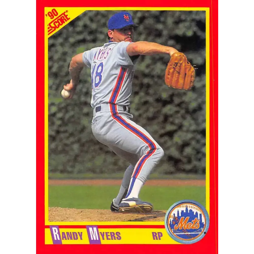 1990 Score #351 Randy Myers NM-MT New York Mets Baseball Card - Baseball Card Single