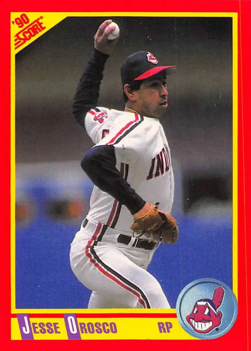 1990 Score #353 Jesse Orosco EX Excellent Cleveland Indians Baseball Card - Baseball Card Single