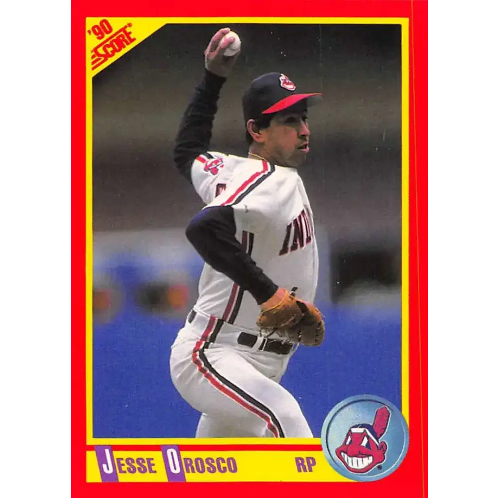 1990 Score #353 Jesse Orosco NM-MT Cleveland Indians Baseball Card - Baseball Card Single