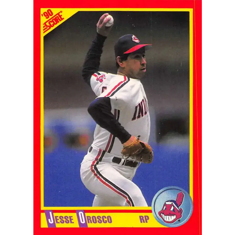 1990 Score #353 Jesse Orosco NM-MT Cleveland Indians Baseball Card - Baseball Card Single