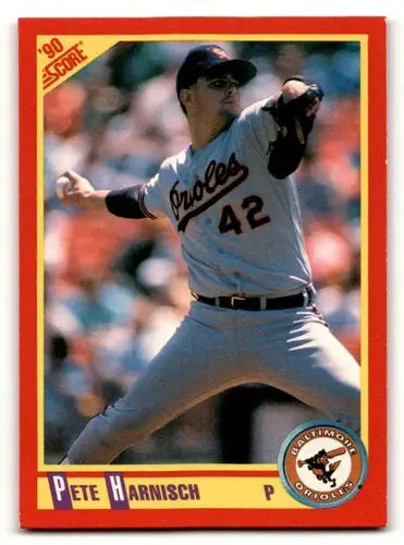 1990 Score #355 Pete Harnisch Baltimore Orioles Baseball Cards NM Ne ID:64359 - Baseball Card Single
