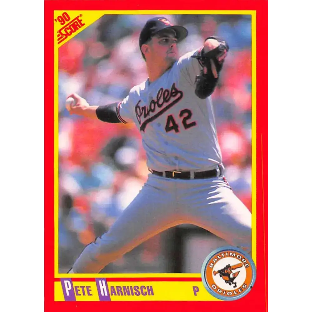 1990 Score #355 Pete Harnisch NM-MT Baltimore Orioles Baseball Card - Baseball Card Single