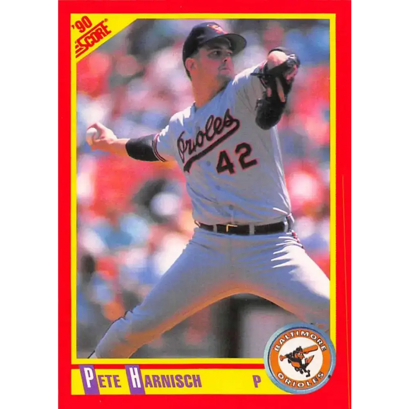 1990 Score #355 Pete Harnisch NM-MT Baltimore Orioles Baseball Card - Baseball Card Single