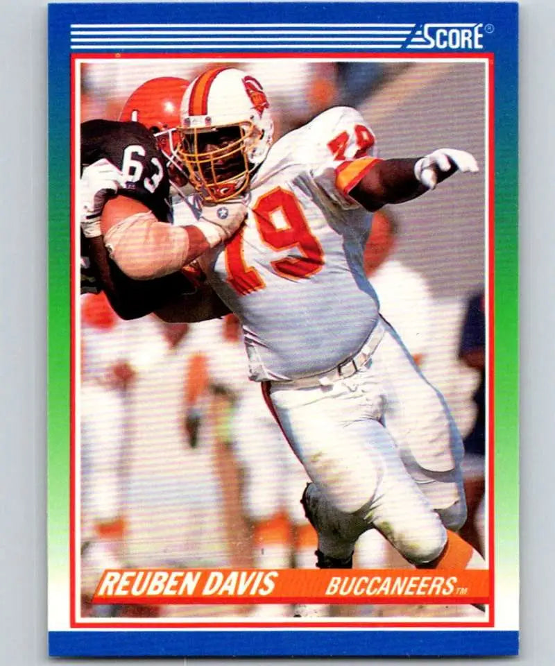 1990 Score #356 Reuben Davis NM-MT RC Rookie Tampa Bay Buccaneers Football Card - Football Card Single