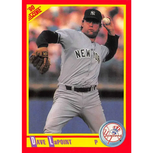 1990 Score #357 Dave LaPoint NM-MT New York Yankees Baseball Card - Baseball Card Single