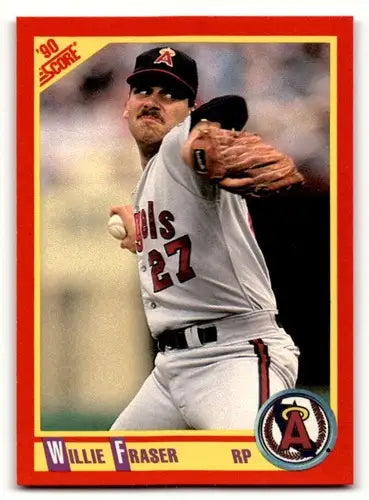 Original gloss Willie Fraser baseball card from 1990 Score #358 featuring Simply Sandoval