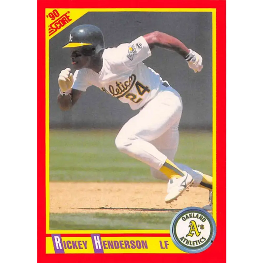 1990 Score #360 Rickey Henderson NM-MT Oakland Athletics Baseball Card - Baseball Card Single