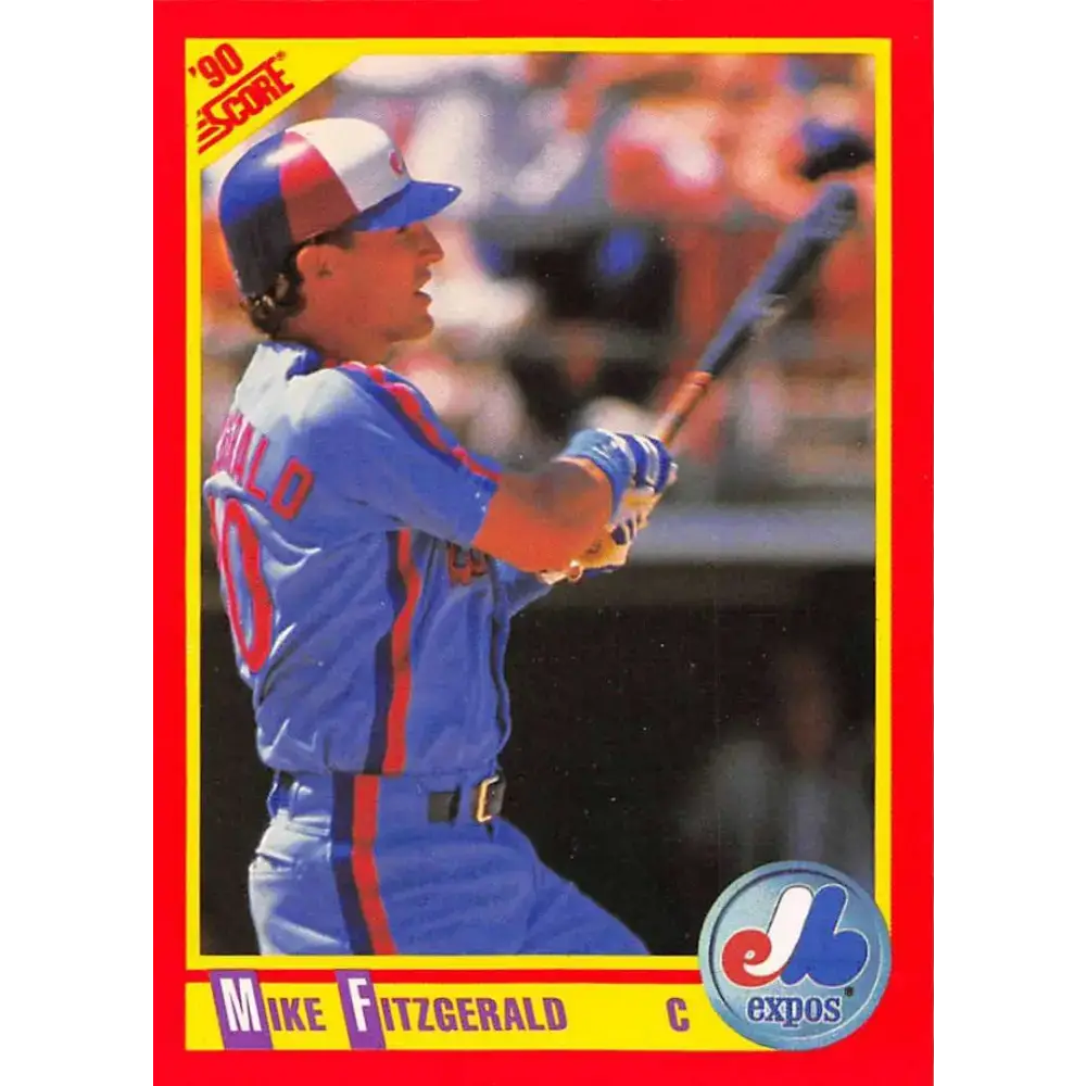 1990 Score #361 Mike Fitzgerald NM-MT Montreal Expos Baseball Card - Baseball Card Single