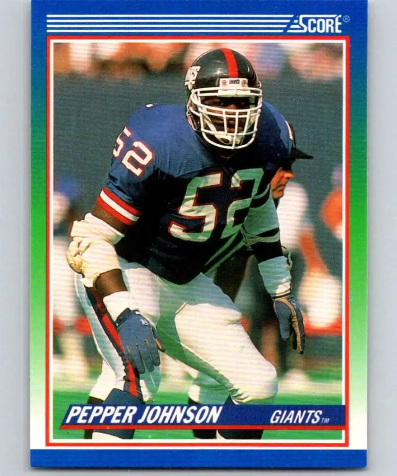 1990 Score #361 Pepper Johnson NM-MT New York Giants Football Card - Football Card Single