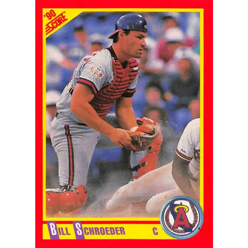 1990 Score #362 Bill Schroeder NM-MT California Angels Baseball Card - Baseball Card Single