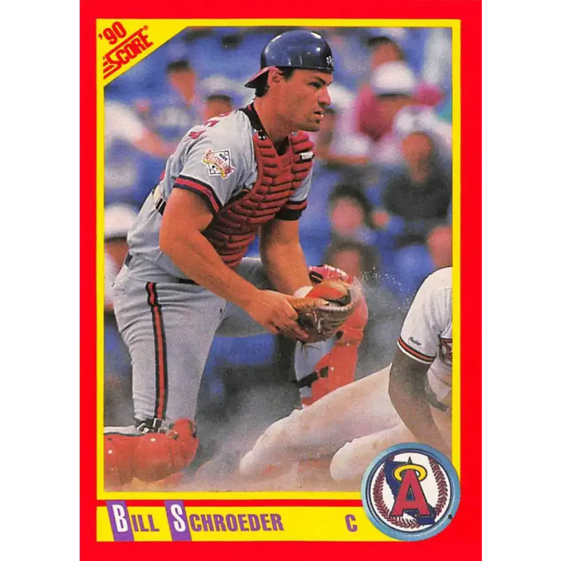1990 Score #362 Bill Schroeder NM-MT California Angels Baseball Card - Baseball Card Single