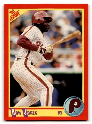 Original gloss Ron Jones baseball card from 1990 Score #364 featuring Simply Sandoval