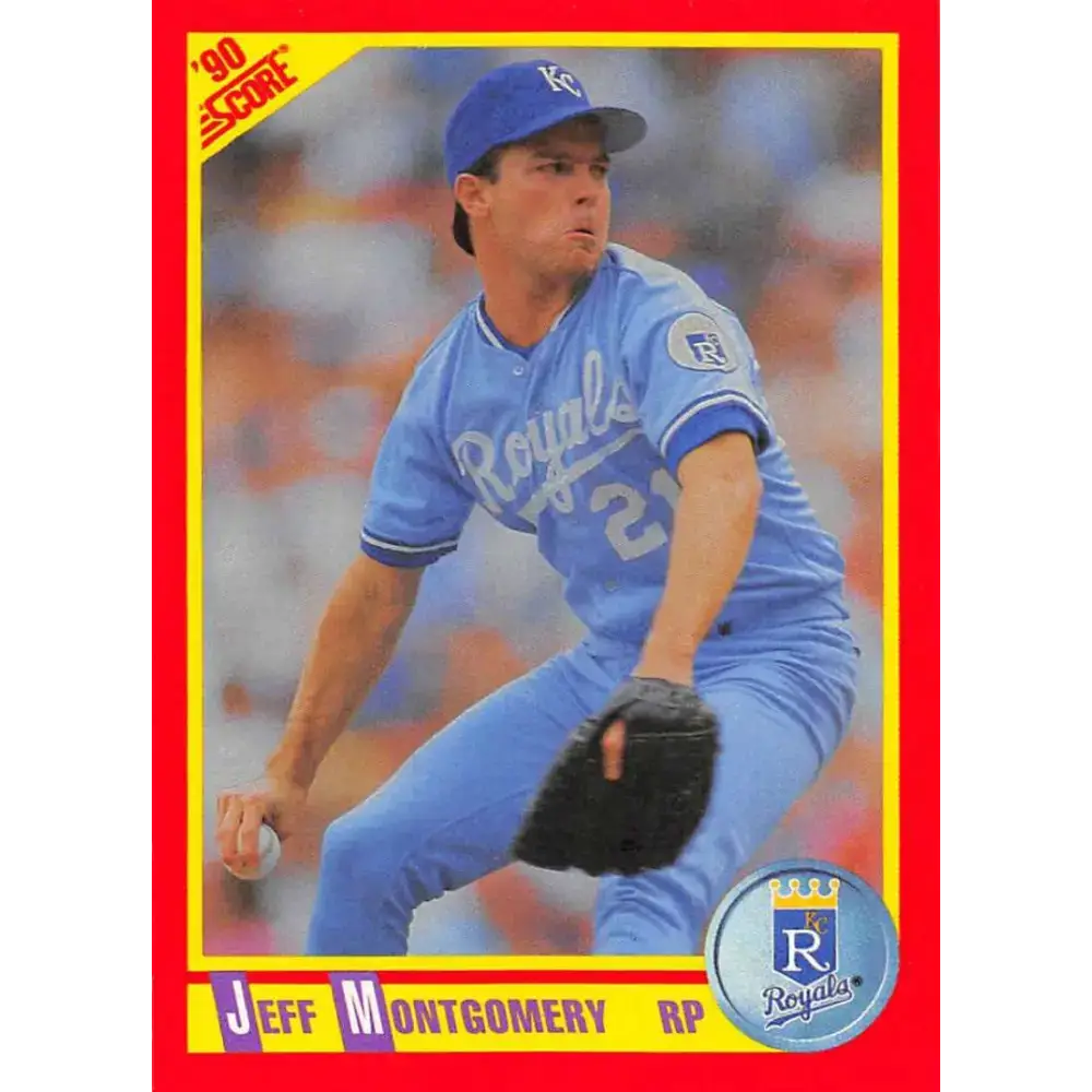 1990 Score #365 Jeff Montgomery NM-MT Kansas City Royals Baseball Card - Baseball Card Single
