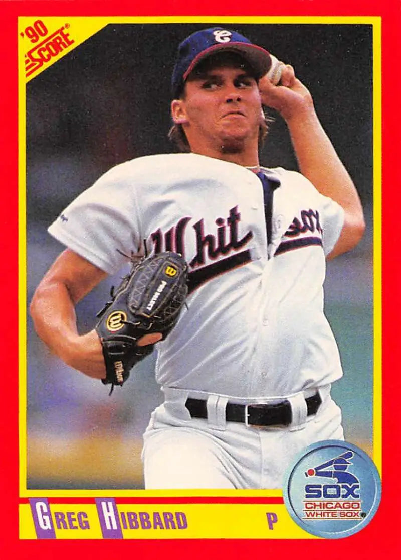 1990 Score #369 Greg Hibbard EX Excellent RC Rookie Chicago White Sox Baseball Card - Baseball Card Single