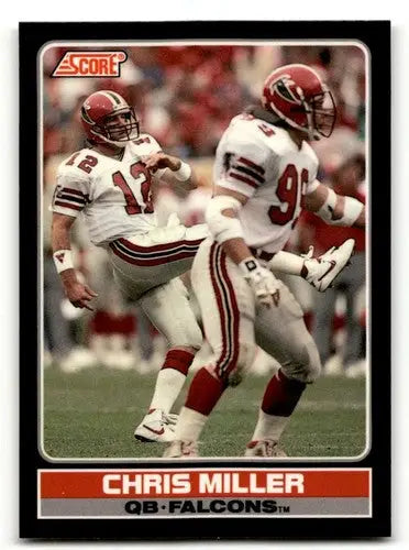 Original gloss Chris Miller Atlanta football card from 1990 Score Miller Atlanta Falcons
