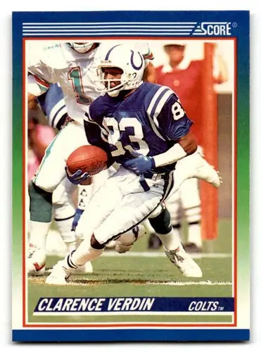 Clarence Verdin Indianapolis football card from 1990 Score #371 featuring Verdin Indianapolis Colts