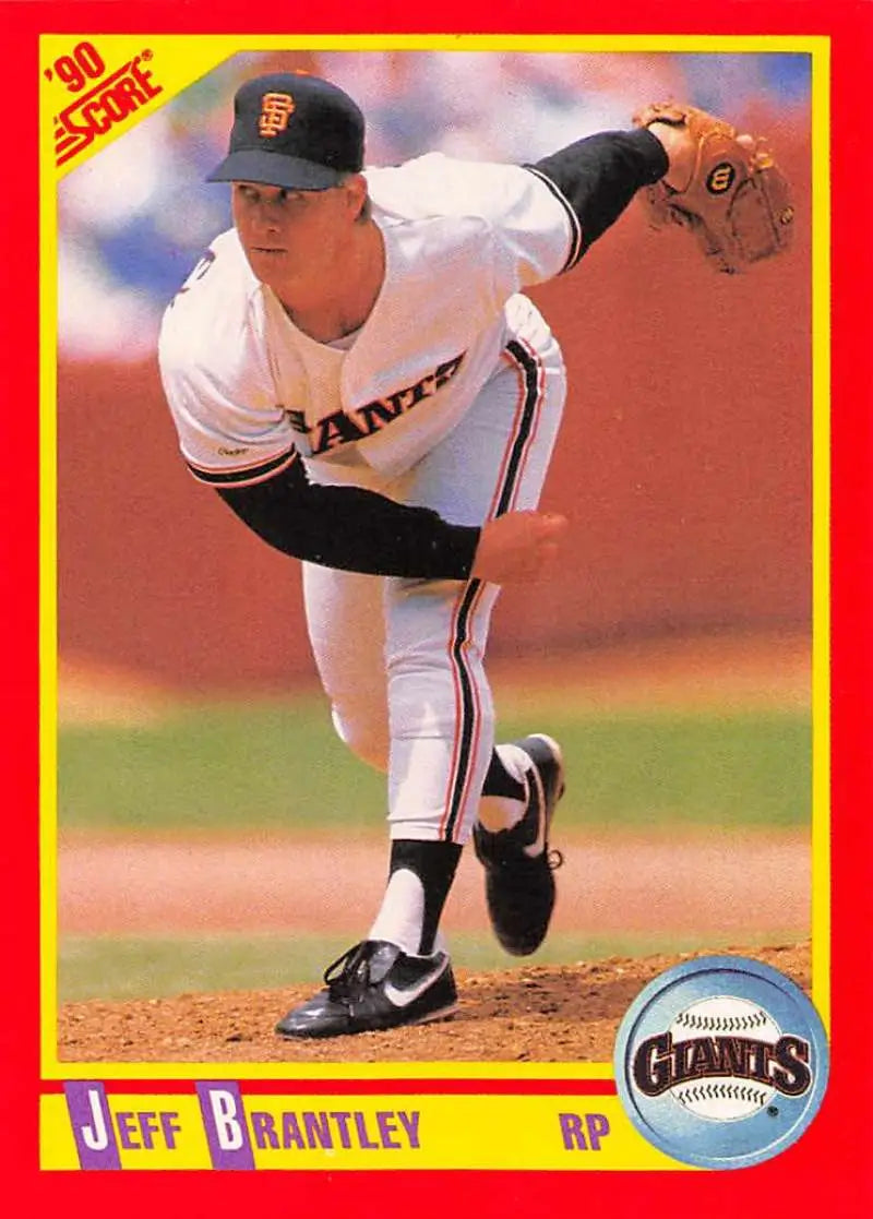 1990 Score #371 Jeff Brantley EX Excellent San Francisco Giants Baseball Card - Baseball Card Single