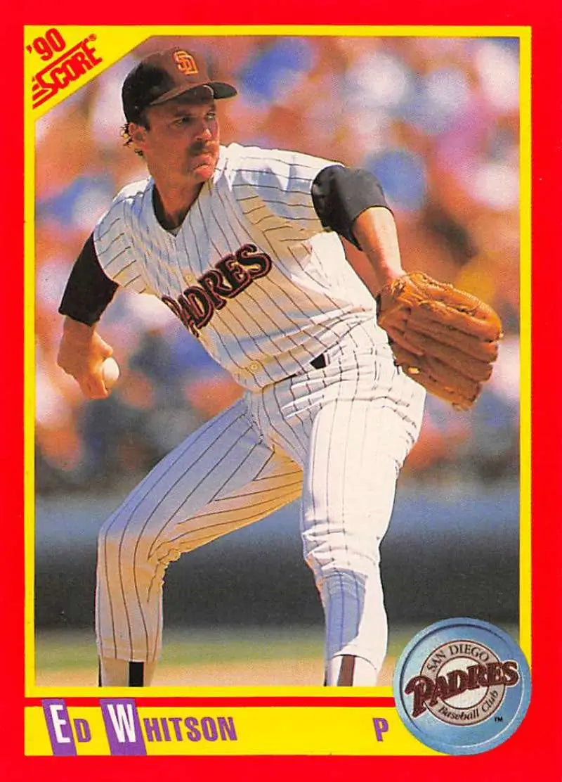 1990 Score #373 Ed Whitson EX Excellent San Diego Padres Baseball Card - Baseball Card Single
