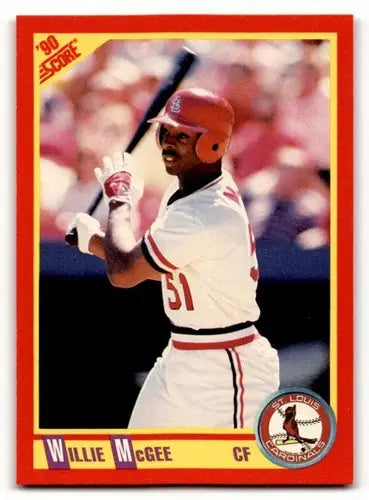 1990 Score #374 Willie McGee ID:46410 - Baseball Card Single