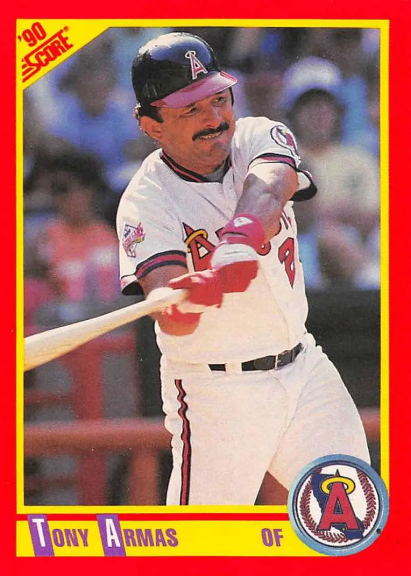 1990 Score #378 Tony Armas EX Excellent California Angels Baseball Card - Baseball Card Single