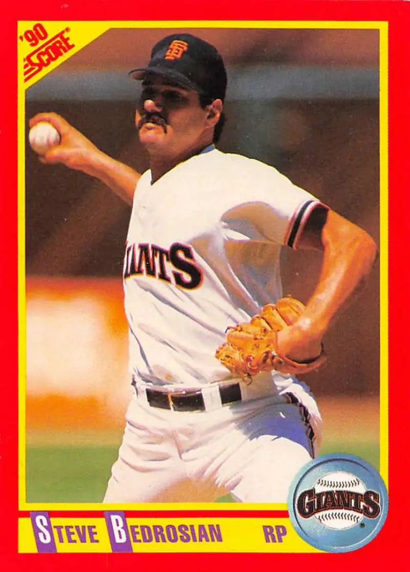 1990 Score #379 Steve Bedrosian EX Excellent San Francisco Giants Baseball Card - Baseball Card Single