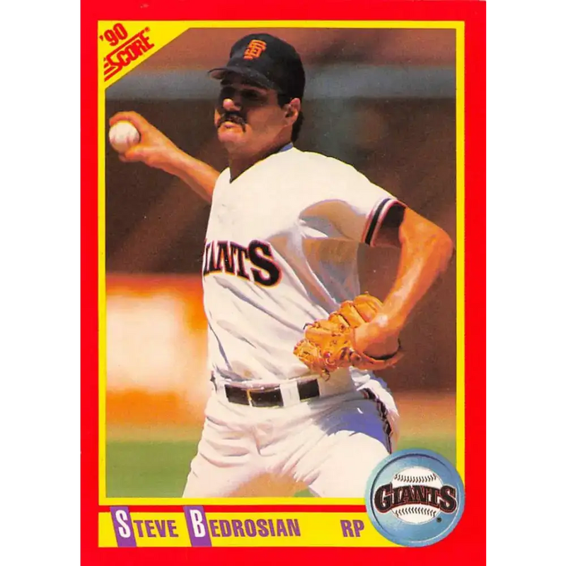 1990 Score #379 Steve Bedrosian NM-MT San Francisco Giants Baseball Card - Baseball Card Single