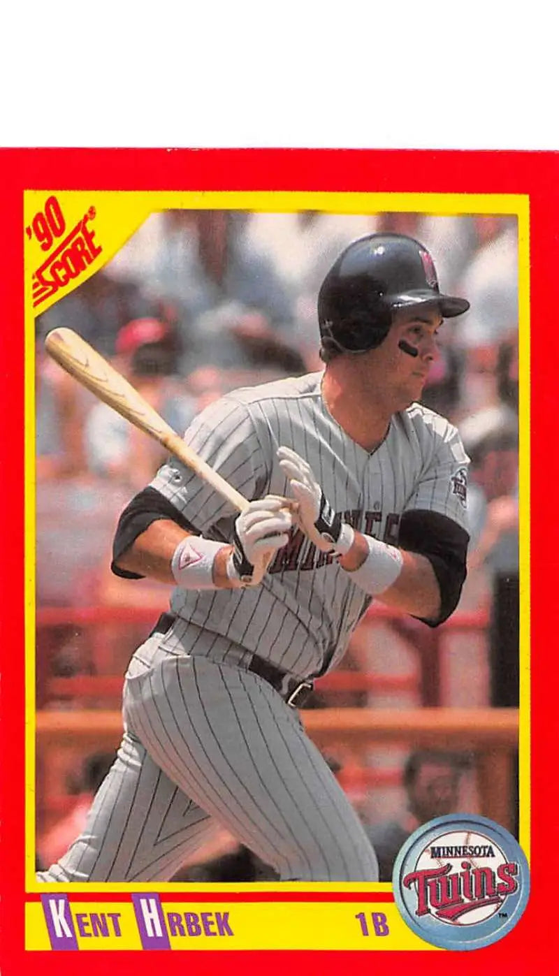 1990 Score #381 Kent Hrbek EX Excellent Minnesota Twins Baseball Card - Baseball Card Single