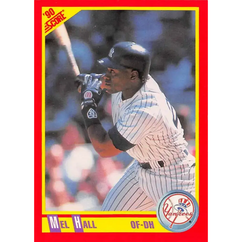 1990 Score #383 Mel Hall NM-MT New York Yankees Baseball Card - Baseball Card Single