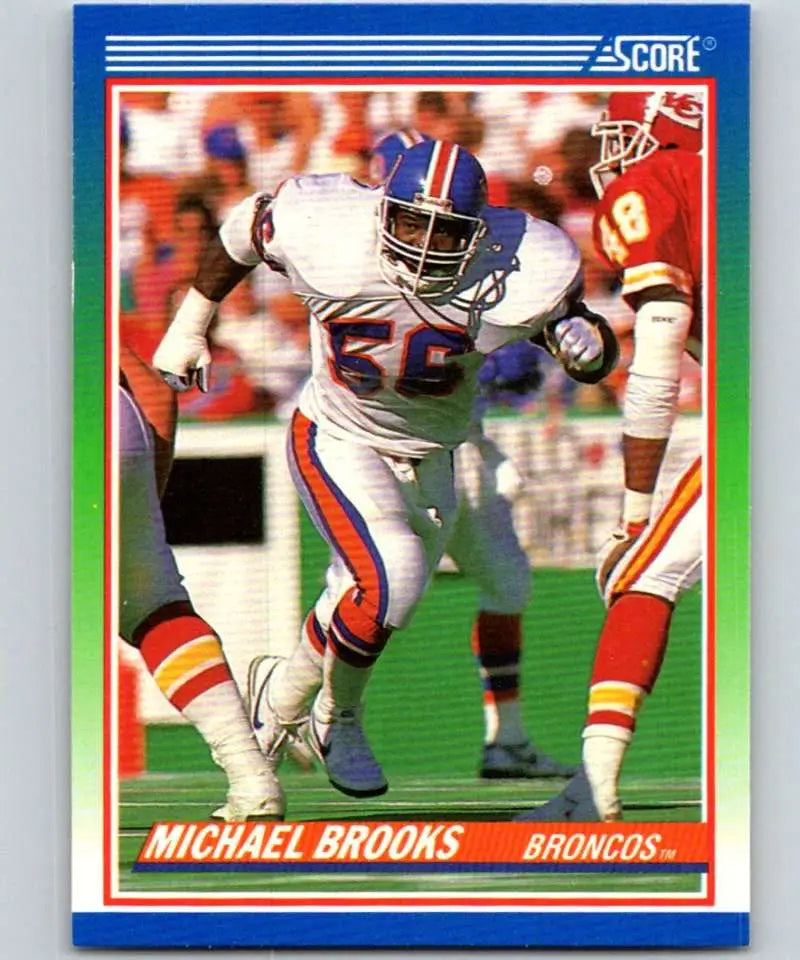 1990 Score #384 Michael Brooks NM-MT RC Rookie Denver Broncos Football Card - Football Card Single