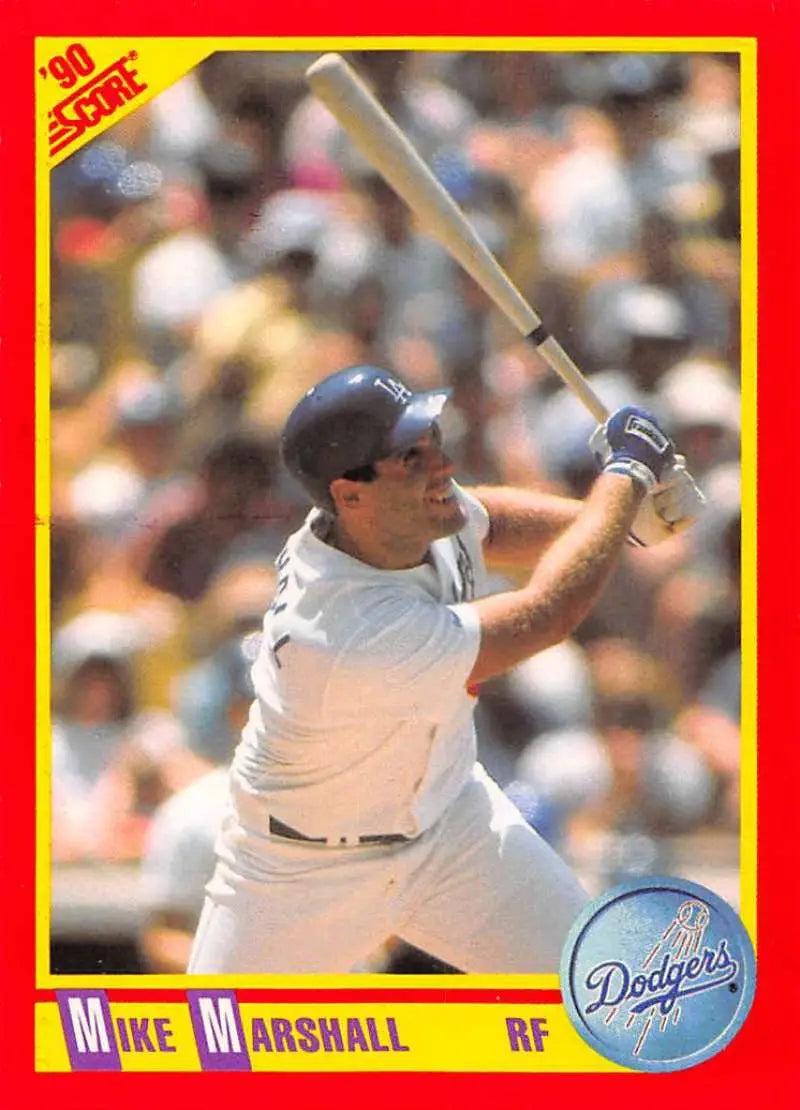 1990 Score #384 Mike Marshall EX Excellent Los Angeles Dodgers Baseball Card - Baseball Card Single