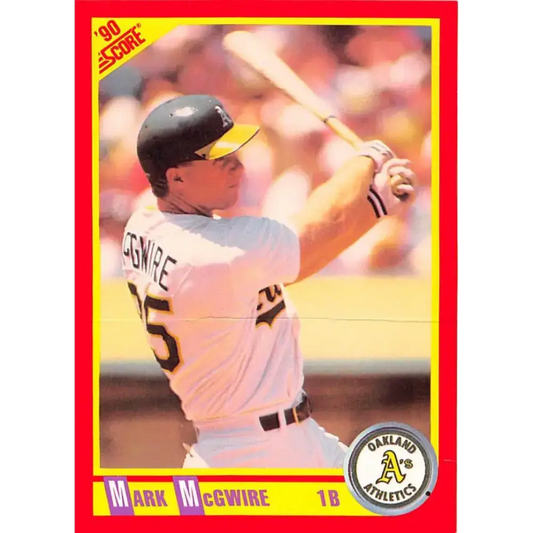 1990 Score #385 Mark McGwire NM-MT Oakland Athletics Baseball Card - Baseball Card Single