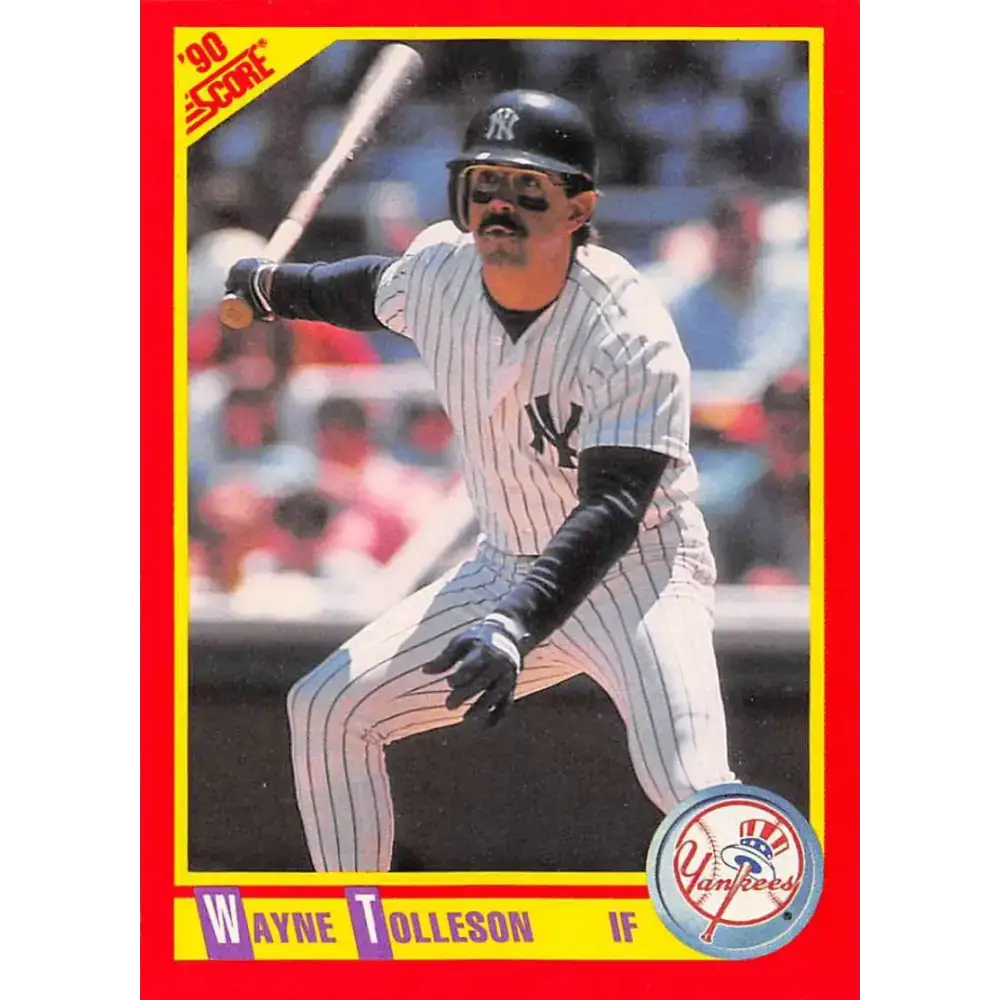 1990 Score #386 Wayne Tolleson NM-MT New York Yankees Baseball Card - Baseball Card Single