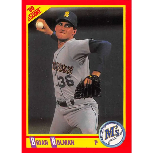 1990 Score #387 Brian Holman NM-MT Seattle Mariners Baseball Card - Baseball Card Single