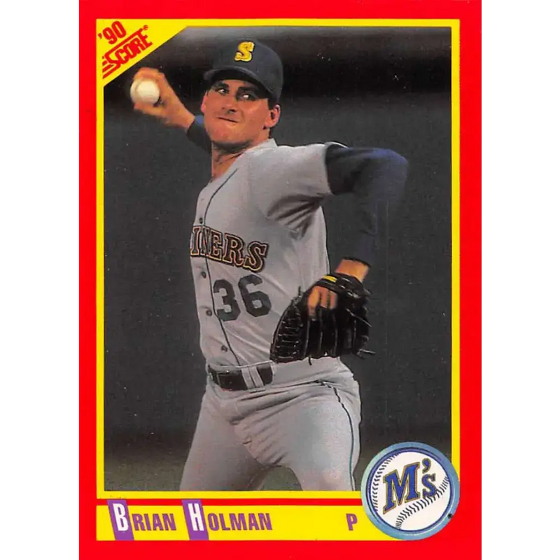 1990 Score #387 Brian Holman NM-MT Seattle Mariners Baseball Card - Baseball Card Single